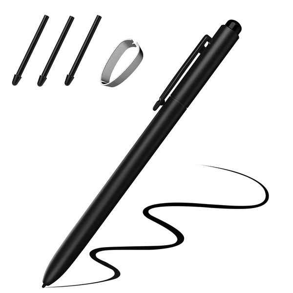 TiMOVO EMR Stylus Pen Compatible with Remarkable 2, EMR Digital Pen for Remarkable with Eraser, Tilt, 4096 Sensitivity, Palm Rejection, Pen for Remarkable Marker Plus/Kindle Scribe/EMR Devices, Black