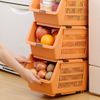 3 Pack Orange Japanese Stackable Storage Kitchen Pantry Organizers Basket 4670x3