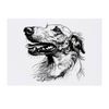 Large 'Borzoi Dog Portrait' Temporary Tattoo (TO00073025)