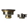 Kitchen Basket Strainer Assembly Single Post With Beveled Base & O-Ring Satin