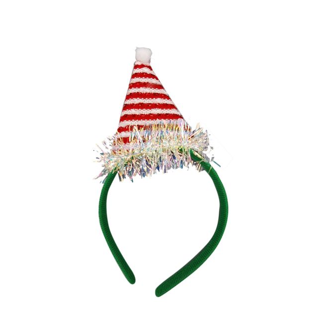 CHENGZI Cartoon Hair Band Festival Fabric Art Cartoon Snowflake Deer Horn Christmas Decoration Hair Band Accessories Hair Ring Hair Clip (Christmas hat style)