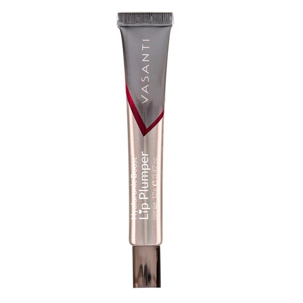 VASANTI Lip Plumper Hyaluronic Boost - Glossy Paraben-Free, Hydrates Softens and Volumizes Lips Natural Lip Enhancer (KISS ME QUICK - Clear)