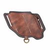 Leather EDC Multitool Pouch Flashlight Holder Knife Sheath Belt Holster-TOURBON