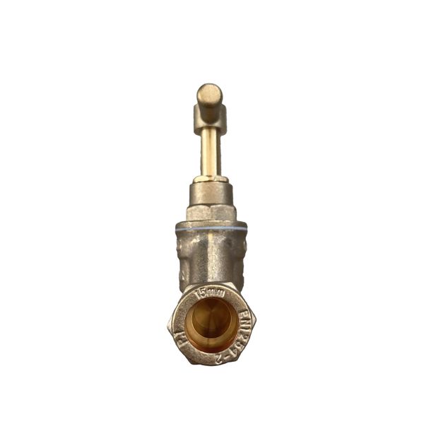 15mm Stopcock Valve - Brass Compression Stop Cock/Tap BS1010