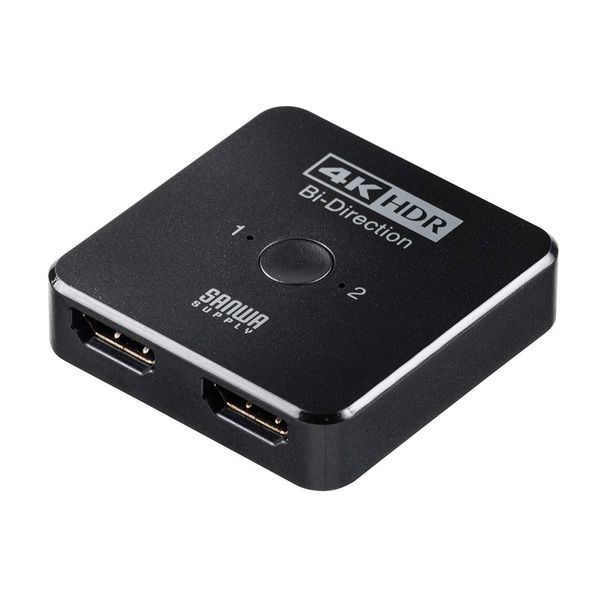 Sanwa Direct 400-SW034 HDMI Switch, 4K 60Hz, 2 Input, 1 Input, 2 Output, Manual Switch, Bi-Directional PS5 Switch, PS4 Pro, Xbox One