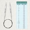 KnitPro Nova Fixed Knitting Needles – 40cm x 12mm Circular Knitting Pins, Silver, 69