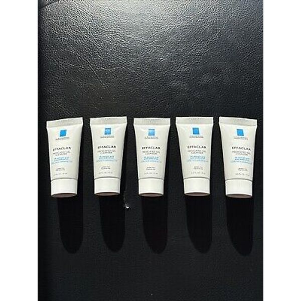 5 x La Roche-Posay Effaclar Medicated GEL Cleanser .50oz ea Mini Travel Exp 1/26