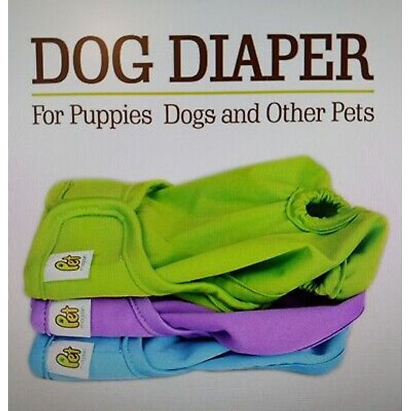 NEW Pet Magasin Reusable Dog Diapers, Size MEDIUM (Set of Three)