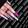 Extra Long C Curve Nail Tips Half Cover Clear French Nails XXL Deep Fingernails Acrylic Straight Square Tips 500PCS DIY Nail Art Nails Extension