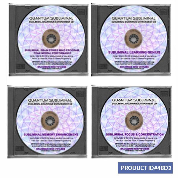 4 BRAINWAVE CD- MENTAL PERFORMANCE ENHANCING COGNITIVE DEVELOPMENT ENHANCEMENT