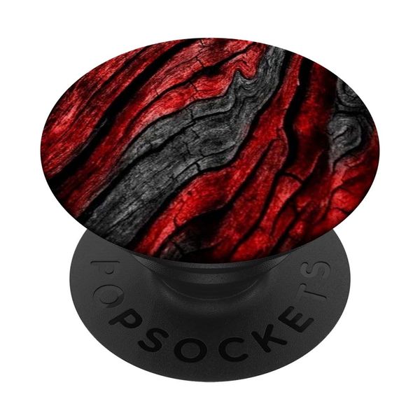 Black Red Wood Grainclear PopSockets Adhesive PopGrip