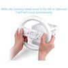 OSTENT Multi-angle Racing Game Steering Wheel Stand Compatible for Nintendo Wii Console Controller Color White