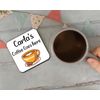 Personalised Coffee Themed Wooden Coaster Mat Gift Present 9x9 cm