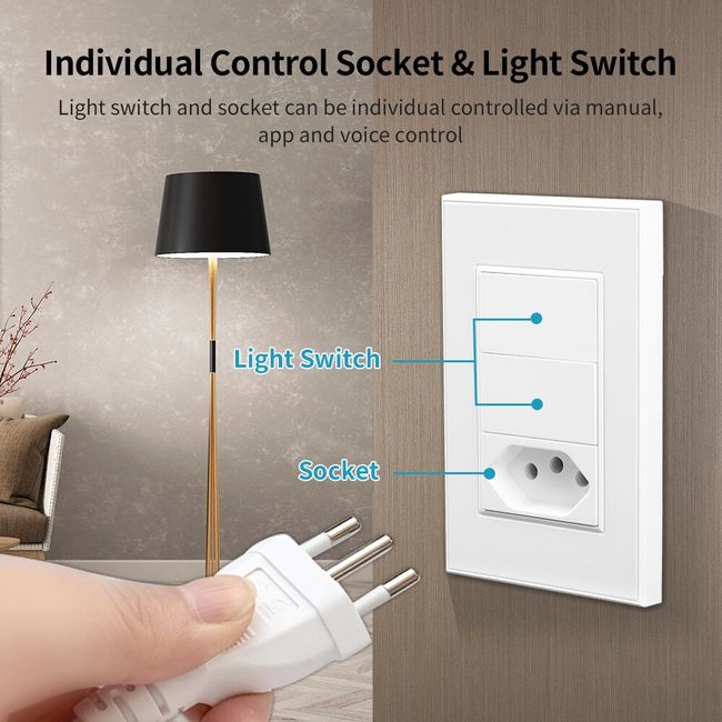 WiFi module for light switches and sockets, voice control via Alexa and  Google