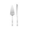 Silver Peony 2 Piece Dessert Set