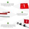 Dilwe Pin Flags, 5 Sections Removable Putting Green Flagpole and Hole Cup Set Practicing Accessory with Red Flag