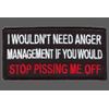 STOP PSSING ME OFF PATCH FOR BIKER  4 INCH PATCH