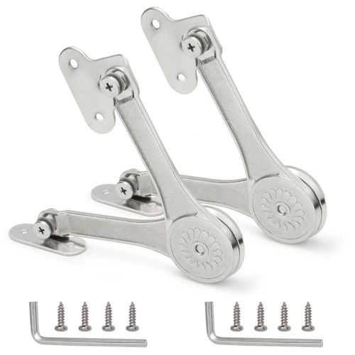 Heavy Duty Lid Stay Hinges Folding Box Lid Soft Close Support Hinge for Cabinets, Wardrobes, Toy Boxes, Wooden Boxes (Support 50 lbs，2 Pack)