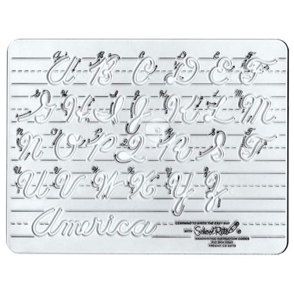 Template Cursive Uppercase Letters and Numbers