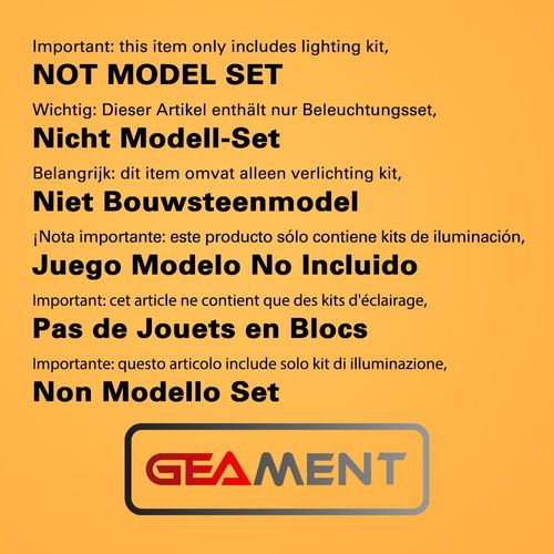 GEAMENT LED Light Kit (Remote Control) Compatible with Lego Empire State Building - Lighting Set for Architecture 21046 (Model Set Not Included)