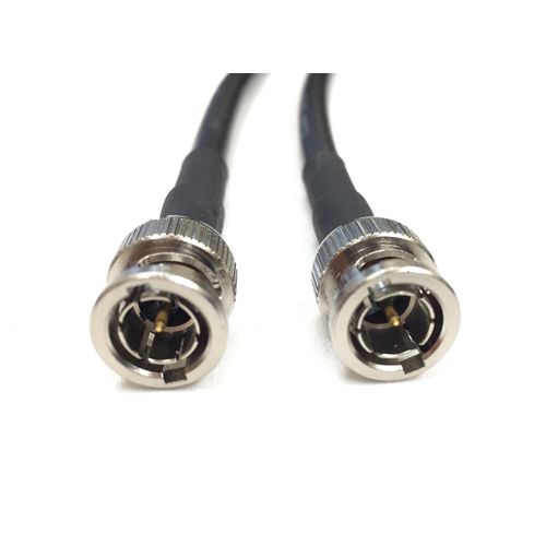 Custom Cable Connection 25 Foot HD-SDI 3G RG6 BNC to BNC Video Coaxial Cable (75 Ohm) Black 4.5Ghz - Made in The USA - (108301-25)