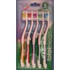 2 sets 5 PC Health Smart  Multicolor Soft Bristle toothbrushes.  10 pieces