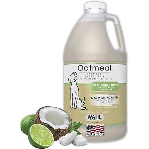 Wahl USA Dry Skin & Itch Relief Pet Shampoo for Dogs – Oatmeal 64 Ounce, Tan