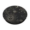 Astrology Space Stars Moon Sun Planets Pattern Black PopSockets with Interchangeable PopGrip