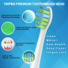 YMPBO 10PCS Replacement Heads Compatible with 7AM2M AM101/AM105 Electric Toothbrush +[30PCS Dental Floss Picks +1 Free Universal Stand Holder ] Soft Dupont Brush Bristles,White