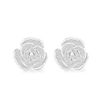 Tuscany Silver Women's Sterling Silver Rose Stud Earrings