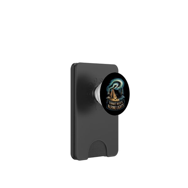 Summit Nights Alpine Lights Alpine Camping PopSockets PopWallet for MagSafe