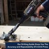 Multi-Angle Drill Guide: 3/8 Inch Shaft with Depth Adjustment for Woodwork