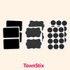 300-Pack, 2.5cm Round Chalkboard Sticker Labels, Reusable and Waterproof