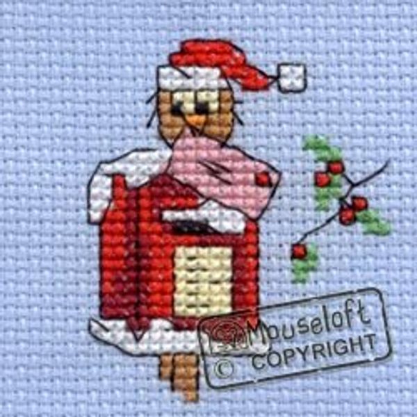 Mouseloft Stitchlet Christmas Cross Stitch Kit "Christmas Post Owl"