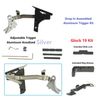 Lower Part Kit, Al Silver Adj Trigger N Extended Release & Slide Lock F Glock 19