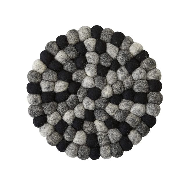 Trivet Felt Stylish Scandinavian | b2c Marble Felt Dot Trivet (Charcoal Gray)