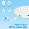Magnetic Motion Sensor Ceiling Light Rechargeable LED Flush Shower Closet Light