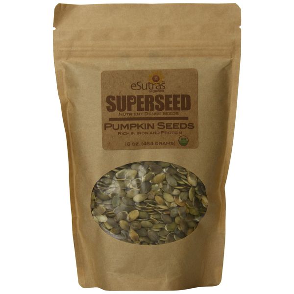 eSutras Organics Pumpkin Seeds, 16 Ounce