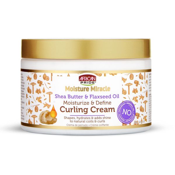 African Pride Moisture Miracle Shea Butter & Flaxseed Oil Moisturize & Define Curling Cream 12oz 340g Lockenpflegecreme