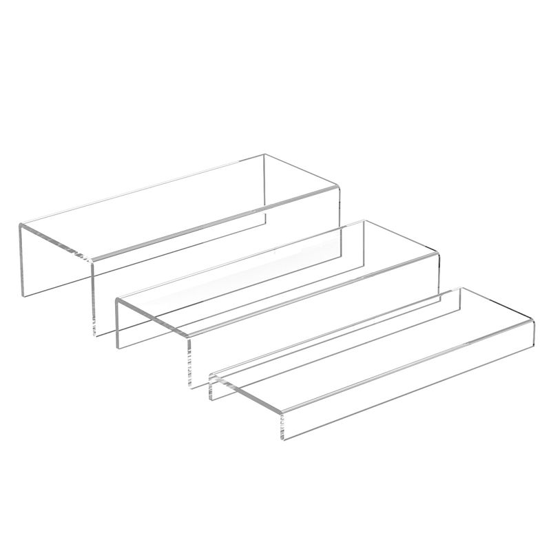 Sezanrpt Rectangular Acrylic Display Risers Stands 3pcs, Dessert Table ...