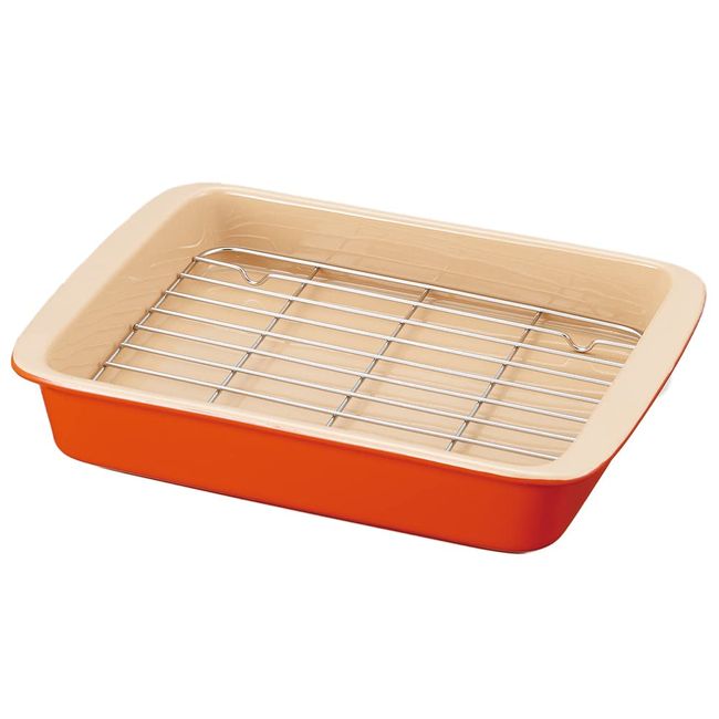 Aimedia Compact Microwave Dishwasher Safe Enclosed Oven Toaster Dish, Orange