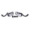 Pair Black Mini Oval Mirrors Set For Harley Davidson Dyna Softail Touring XL
