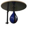 New Adjustable Real Leather Speed Ball Folding Black Platform Set Boxing (BLACK/BLUE)