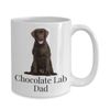 Chocolate Lab Dad Coffee Mug, Gift for Labrador Dad