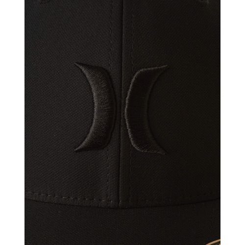 Hurley Men's Dri-Fit One & Only Flexfit Baseball Cap, Black/Black, L-XL