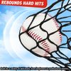 Seenelling 4 x 7 ft Portable Pitching Net Replacement Net, Baseball Pitcher Protection Net, Batting Practice Net, Red, Only Net