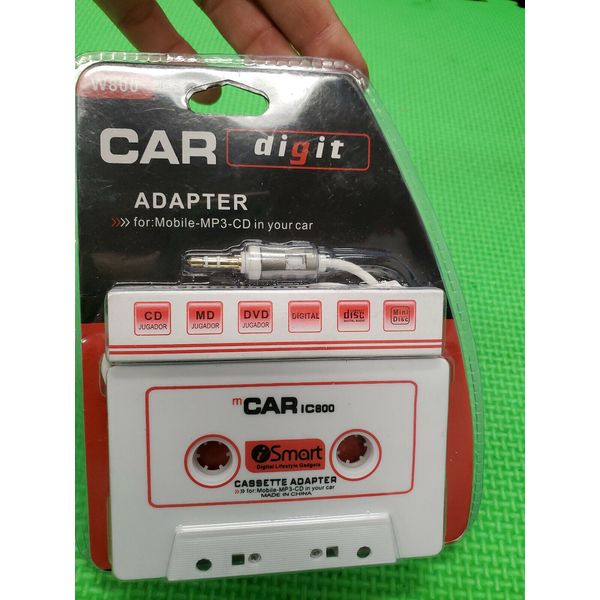 Car Digit W800 Car Audio Cassette Adapter for mobile mp3 cd in your car