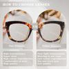 Dolarosey Oversized Reading Glasses Blue Light Blocking 4 Pack Large Frame Computer Womens ladies Readers(1.5)