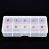 AOVNA 2 Pack 10 Spaces Compartments False Nail Art Tips Storage Box Nail Tips Container Plastic Nail Art Storage Box