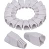 RJ45 Cat5e Cat6 Ethernet Network Cable Boot Cover Strain Relief Connector (50, White)